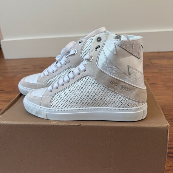 Zadig & Voltaire High Flash High Tops Sneakers NWB Size EU 38 / US 7.5-8 - Picture 8 of 10